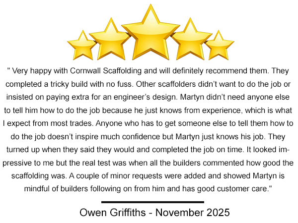 cornwall scaffolding,review,cornish traders,scaffolding cornwall,cornwall scaffolding